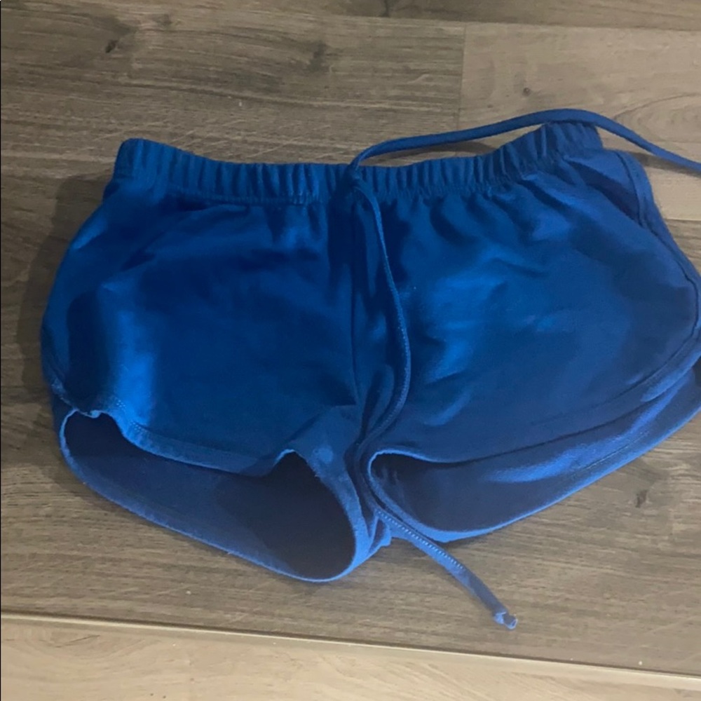 blue mini shorts